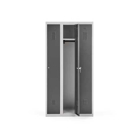 Klädskåp Click 1-dörr x 3 modul Mörkgrå 1800x900x500mm